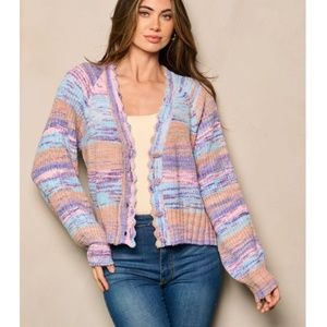 “The Charlotte" Multicolored Scalloped Cardigan
